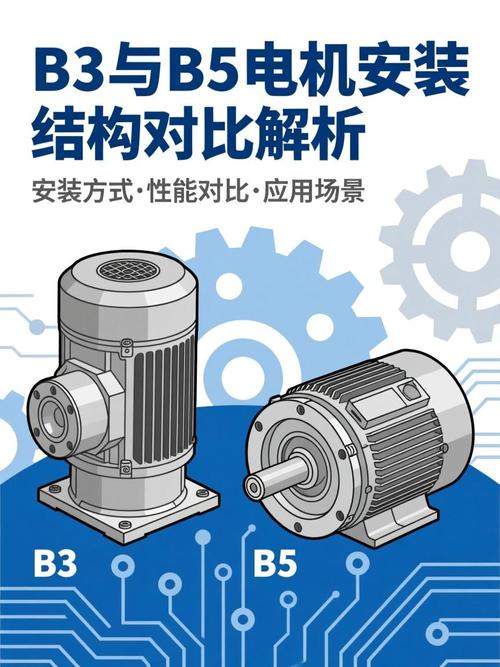 工业电机安装方式B3B5B35结构对比图