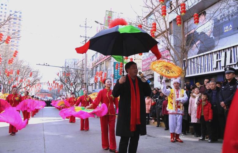 陕西榆林陕北秧歌老伞头手持枣木伞