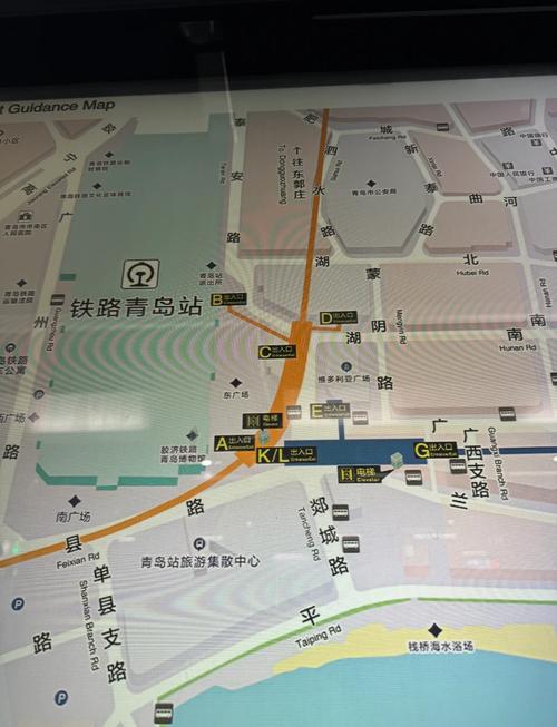 城市地铁站出口步行路线示例图