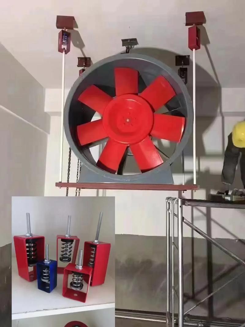 轴流风机减震器安装实物图