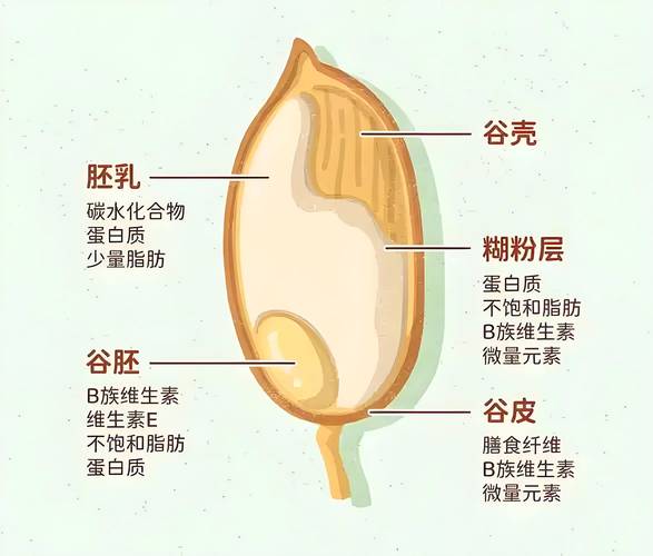 完整谷物谷粒结构分解图