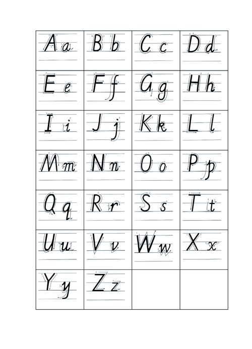 三年级英语作业本26个字母大小写手写稿