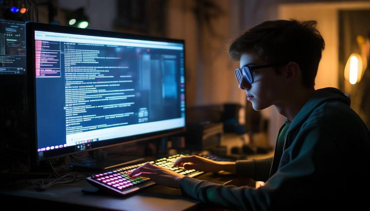 程序员GitHub提交开源代码电脑屏幕实拍