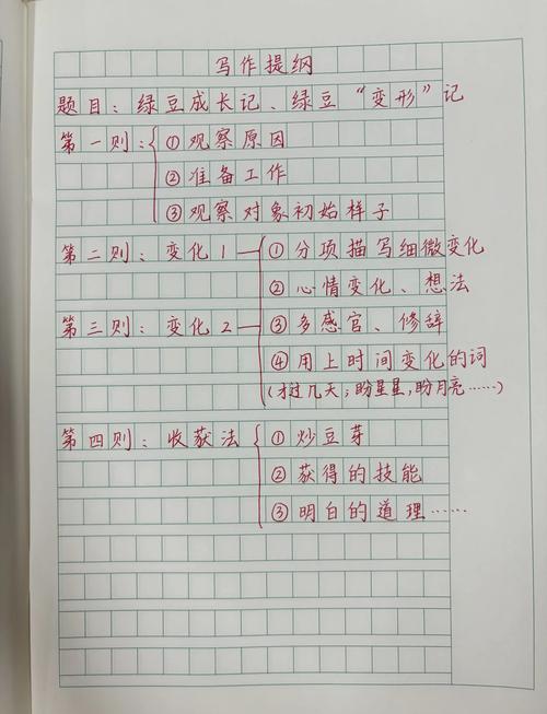 写作提纲手绘草图