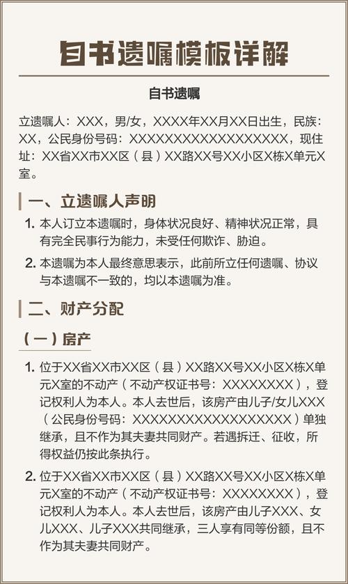 民法典自书遗嘱法条标注图