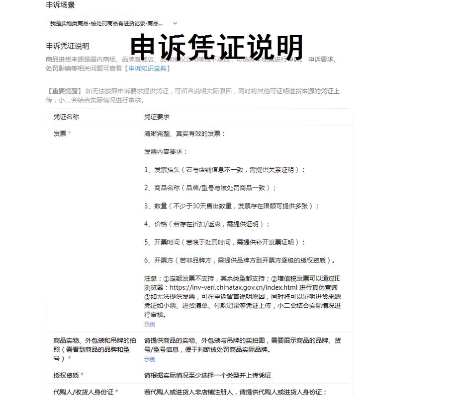 二手平台售假投诉举证材料要求截图