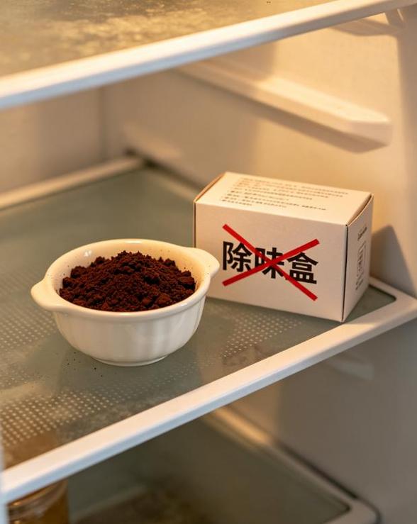 干燥咖啡渣装纱布袋冰箱除味实拍