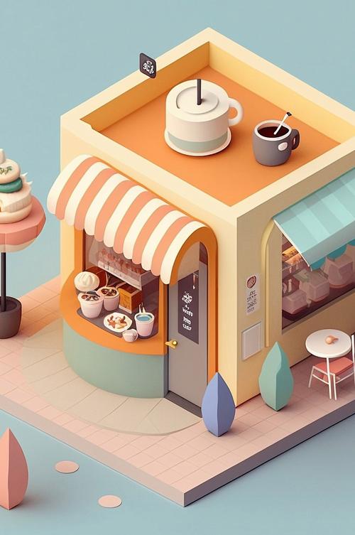 普通人咖啡店用手机操作AIGC生成作品场景