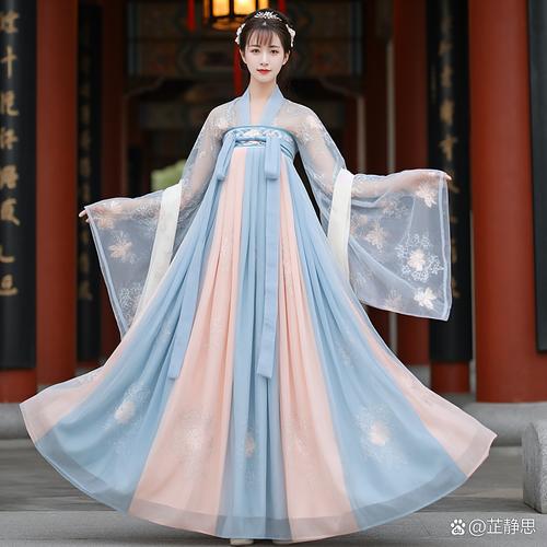 汉服披帛植物刺绣花样成品