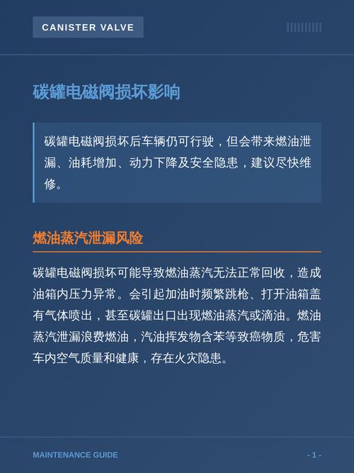 碳罐电磁阀坏了,拖着不修会有啥后果?