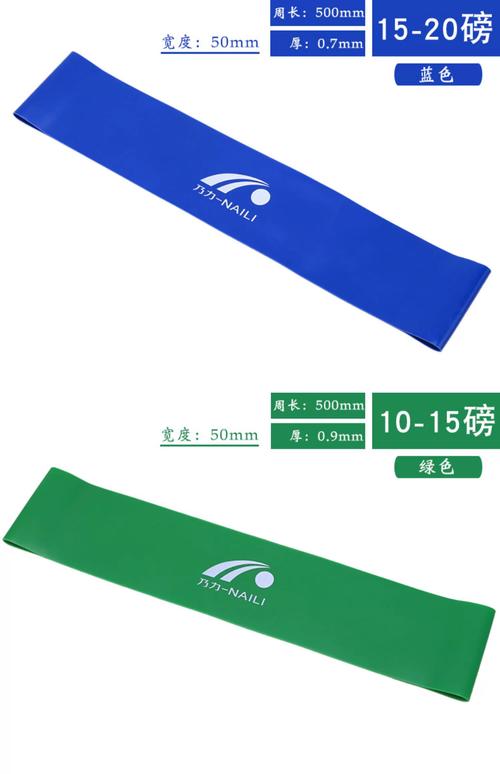 不同阻力弹力带规格对比图