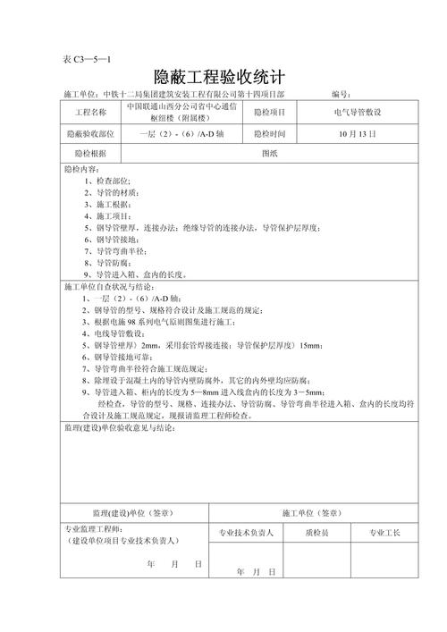 水库抢险加固项目隐蔽工程验收记录表