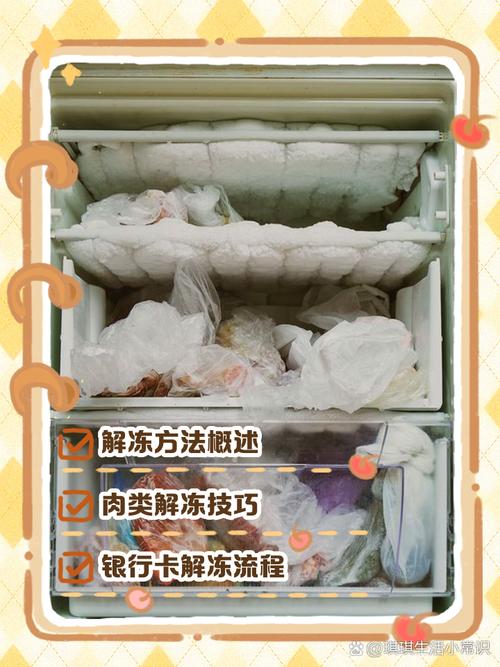 家用冷链食材正确化冻步骤示意图