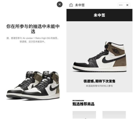 球鞋抽签BOT中签截图