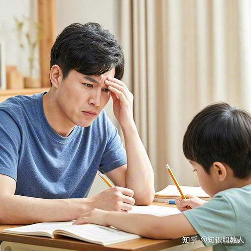 孩子拿着语文课本纠正家长读音瞬间