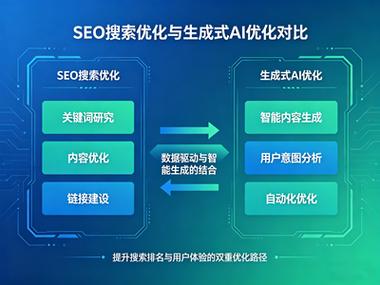 GEO优化与SEO核心差异对照图