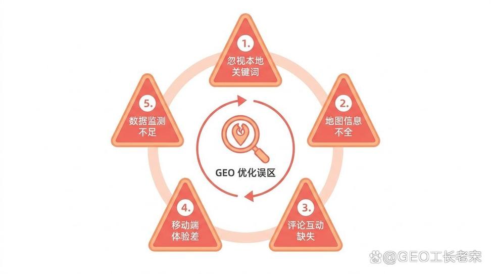 品牌GEO优化企业常见误区示意图