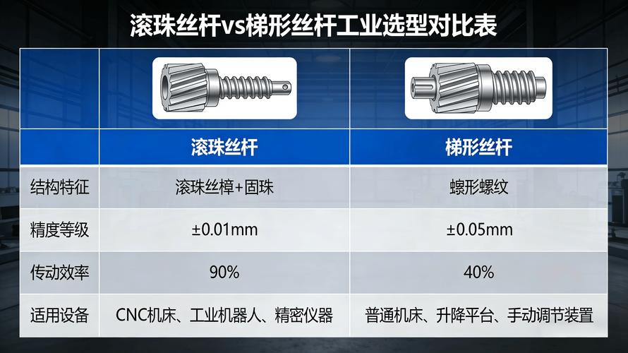 拉力试验机滚珠丝杠梯形丝杠拆解对比图