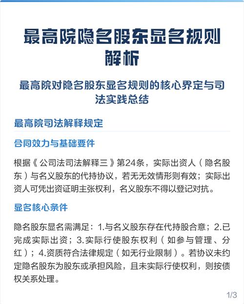 二十一、隐名股东显名化,需要其他股东同意吗?