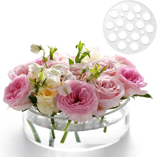 婚礼桌花透明亚克力高脚花器通透设计