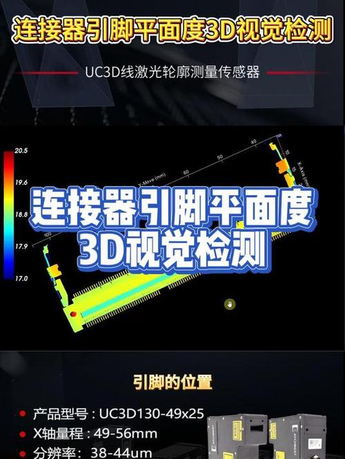 线激光3D视觉检测连接器引脚高度