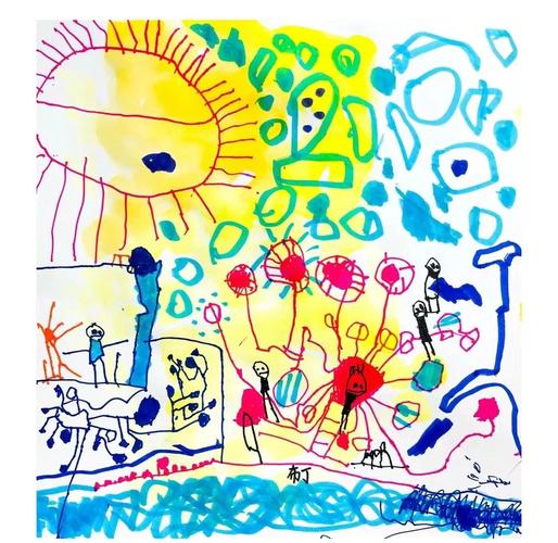 3岁幼儿自由审美教育涂鸦作品展示