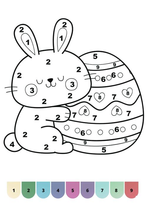 儿童手绘 未完成数字填色画