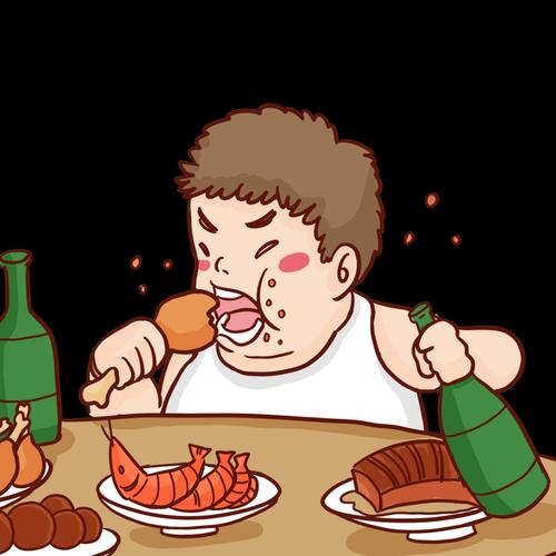 暴饮暴食自助餐的机会成本讽刺图