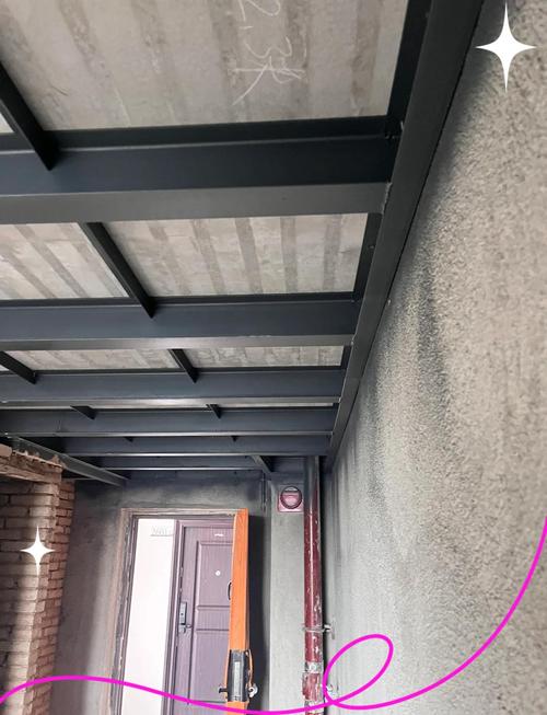 家用loft隔层生锈变形钢架实拍