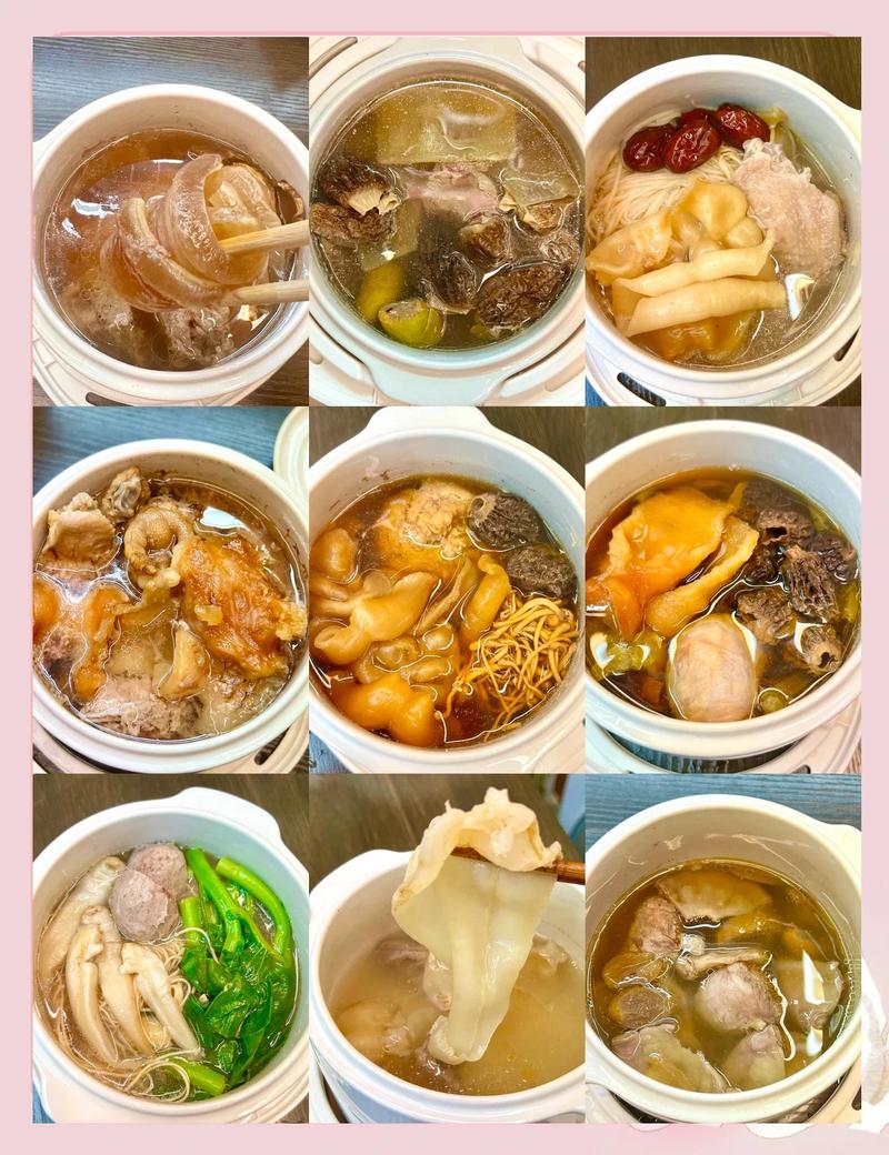 家庭餐桌清汤炖菜多种搭配