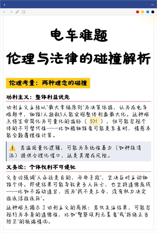 电车难题法律伦理分析图