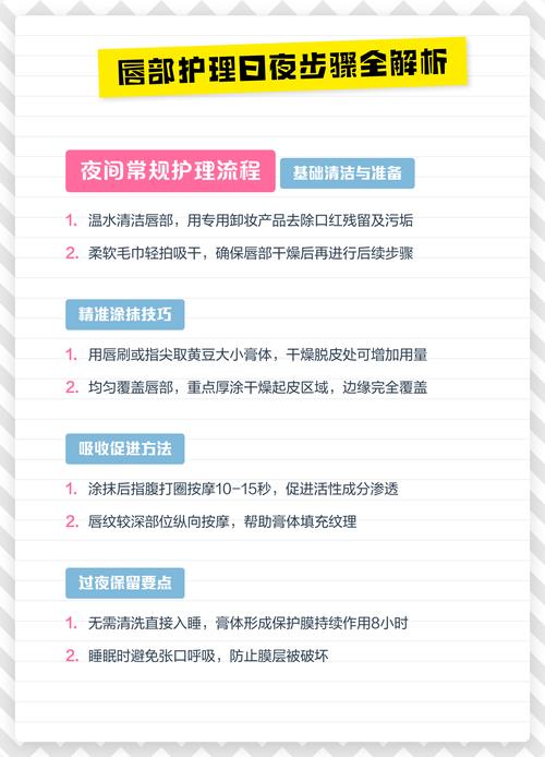 日常唇部基础护理步骤示意图