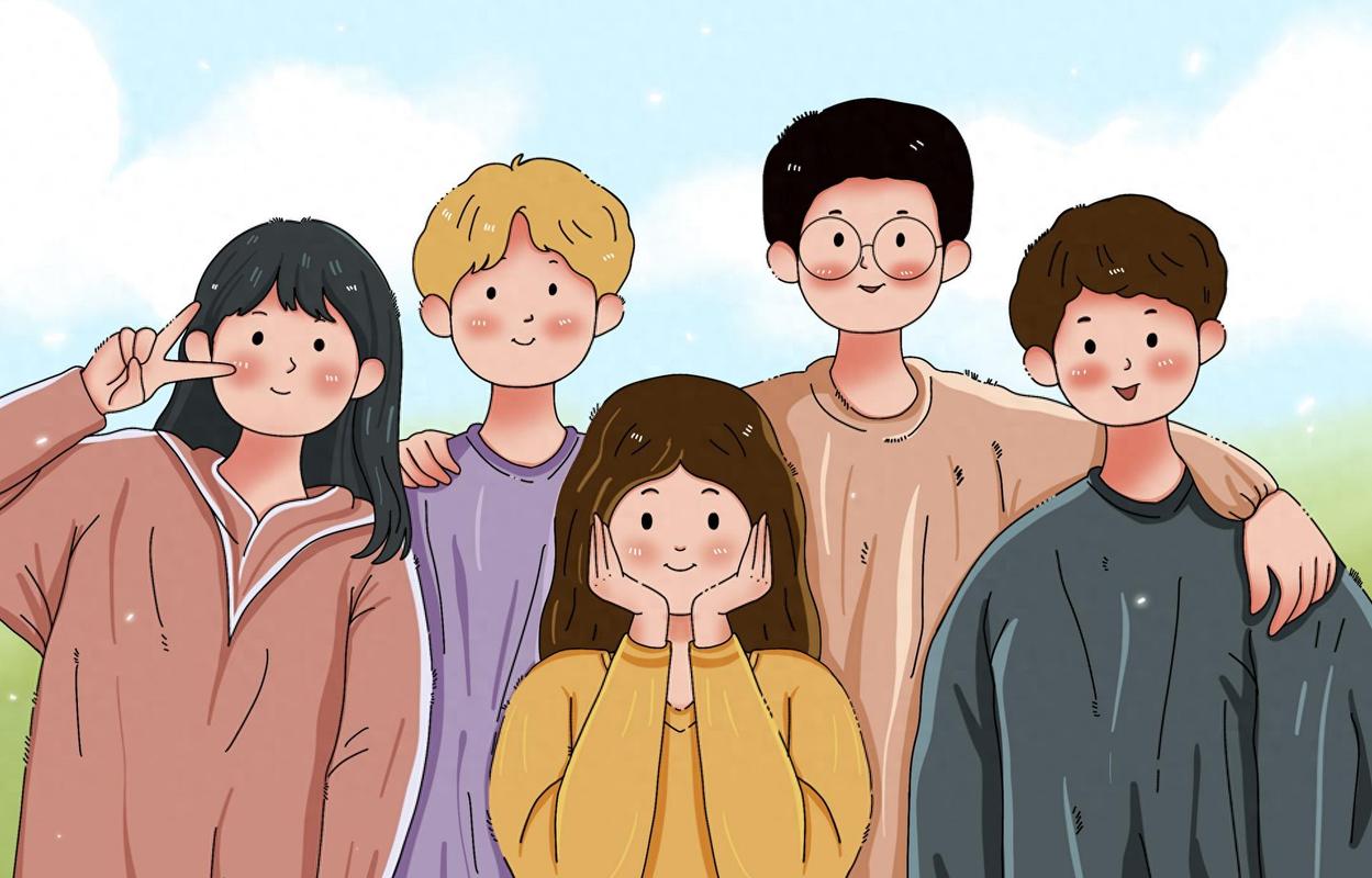青少年社交边界感插画漫画