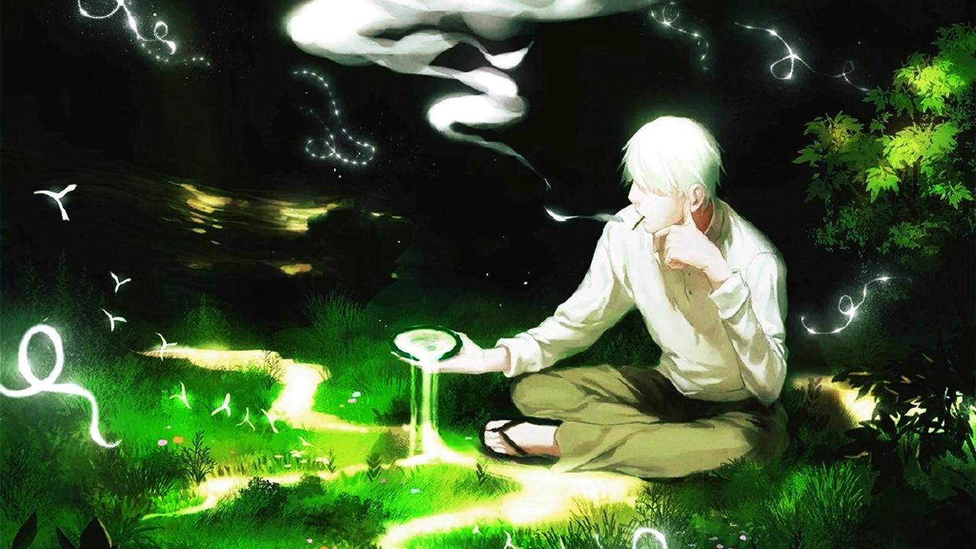 虫师漫画水墨风格治愈场景