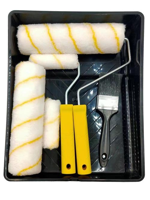 家装无机涂料施工准备工具摆放图