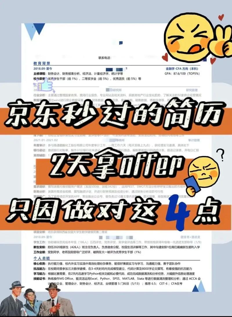 社招简历优化前后对比示意图