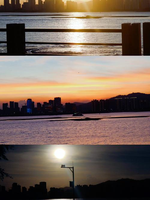 厦门海湾公园日落草坪