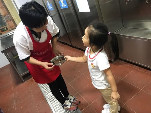 家庭餐厅小孩鞠躬感谢服务员抓拍