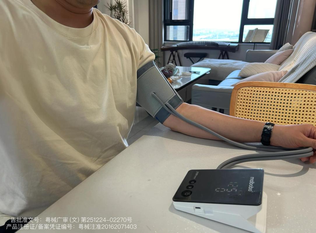 高血压患者家庭测血压前准备场景图