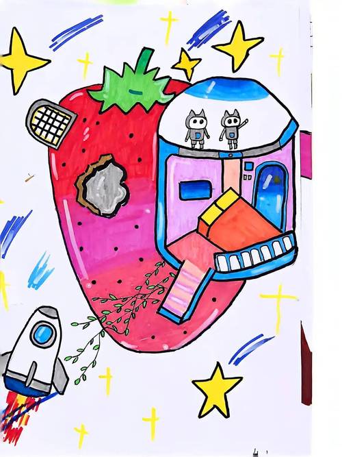 小学课堂AI绘画作品和儿童手绘作品对比