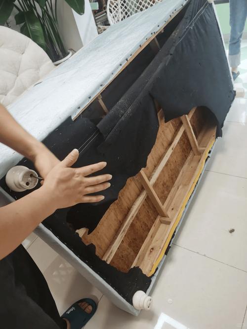 可拆洗懒人沙发底部填充开口构造图