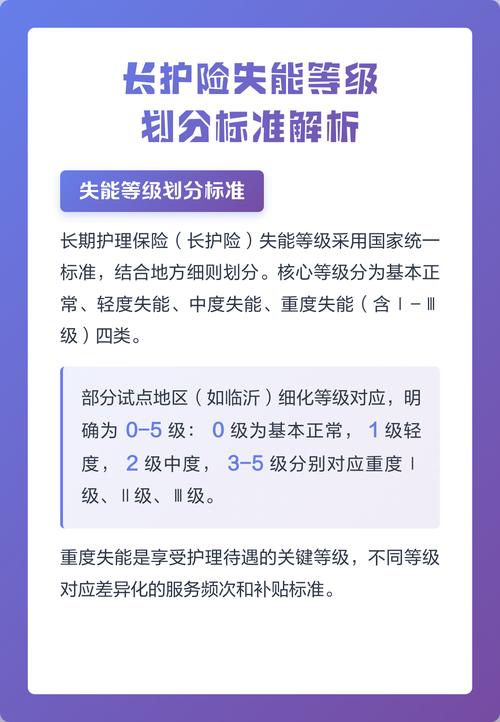 长护险失能等级评定标准对照表