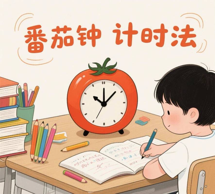 在线学习番茄钟计时书桌布置