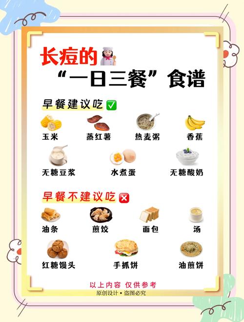 痤疮患者健康低糖低脂日常餐食实拍