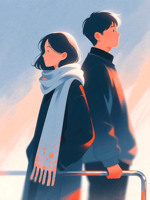 夫妻背对背冷战图片