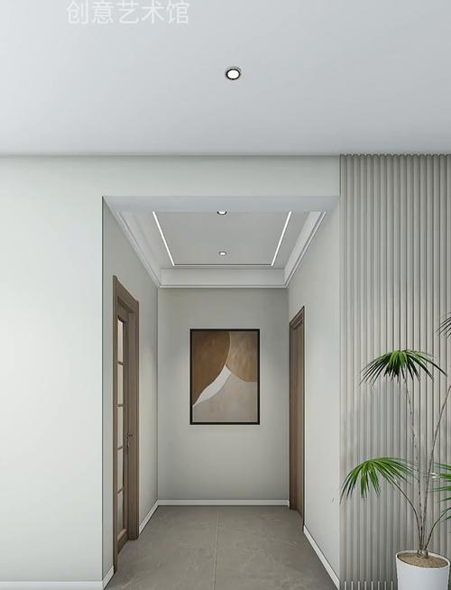 小户型过道格栅吊顶实景图