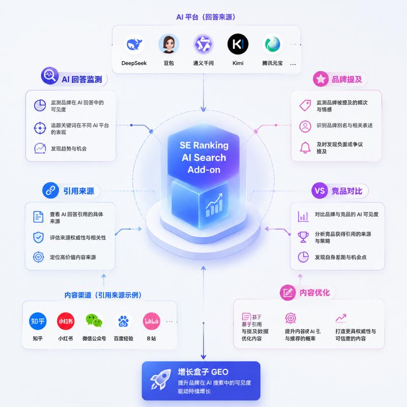 AI搜索品牌可见度原理图