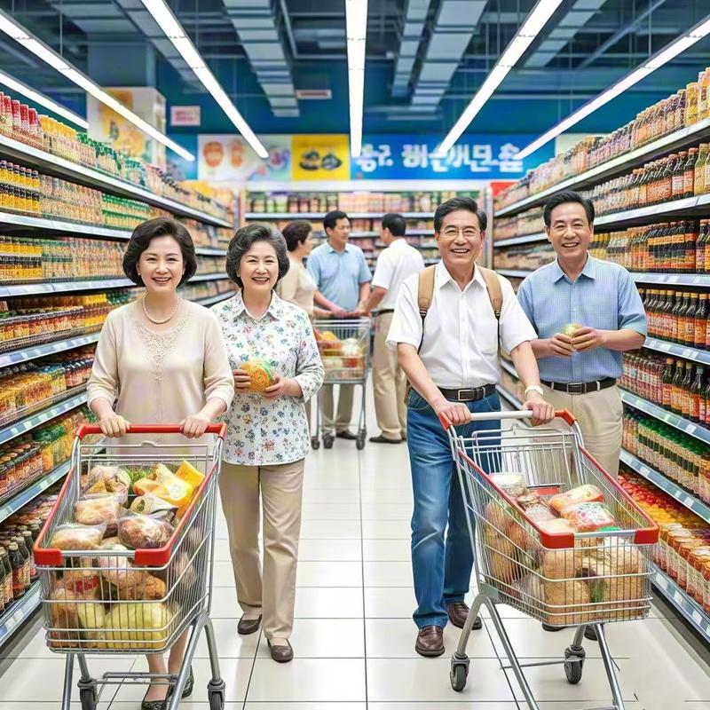 中老年人购物出行准备物品实拍