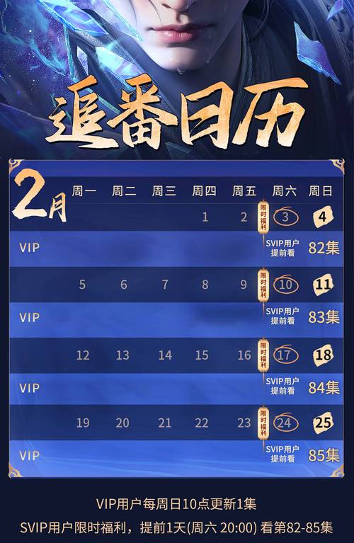 每周动漫更新追番日历