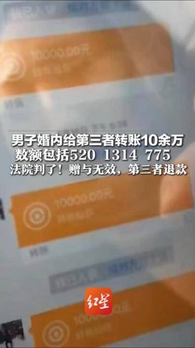 婚内一方偷偷转账给第三者的银行流水记录
